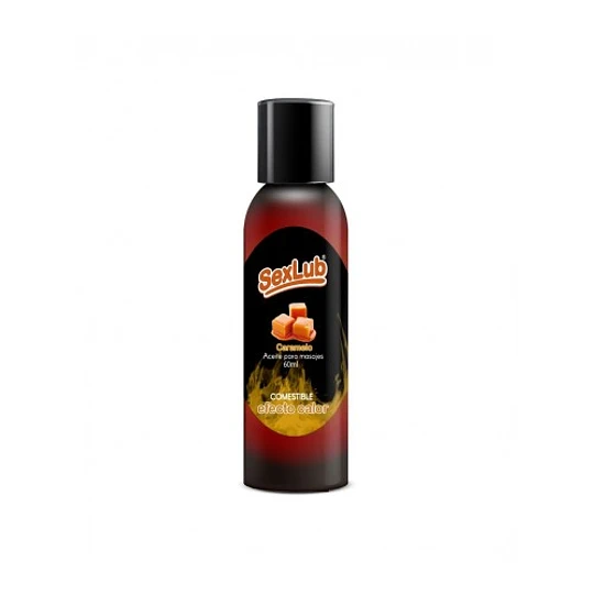 Aceite para masajes SexLub caramelo comestible, frasco 60ml, en Nuit Box sex shop online
