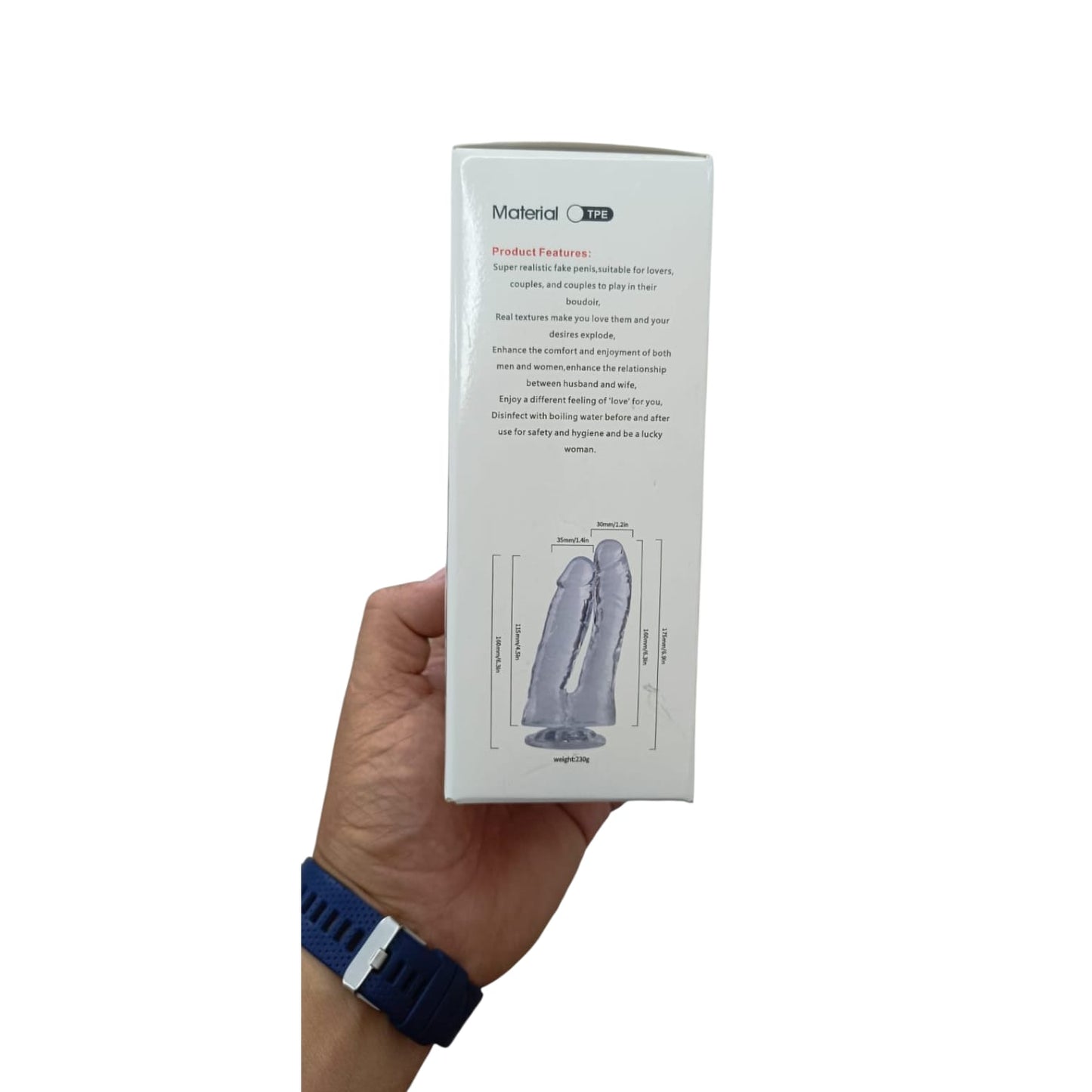 DILDO DOBLE PENETRACION CRISTAL GUM