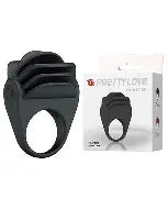 Anillo estimulador negro con caja Pretty Love, accesorio discreto Nuit Box Chile