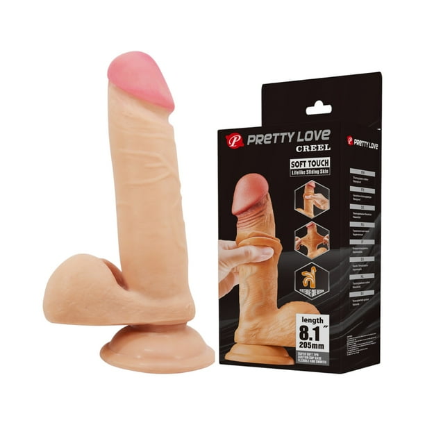 Dildo Pretty Love Creel 18 cm cyberskin con sopapo
