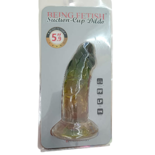 DILDO BEING FETISH 5.9 INCH CRISTAL GUM