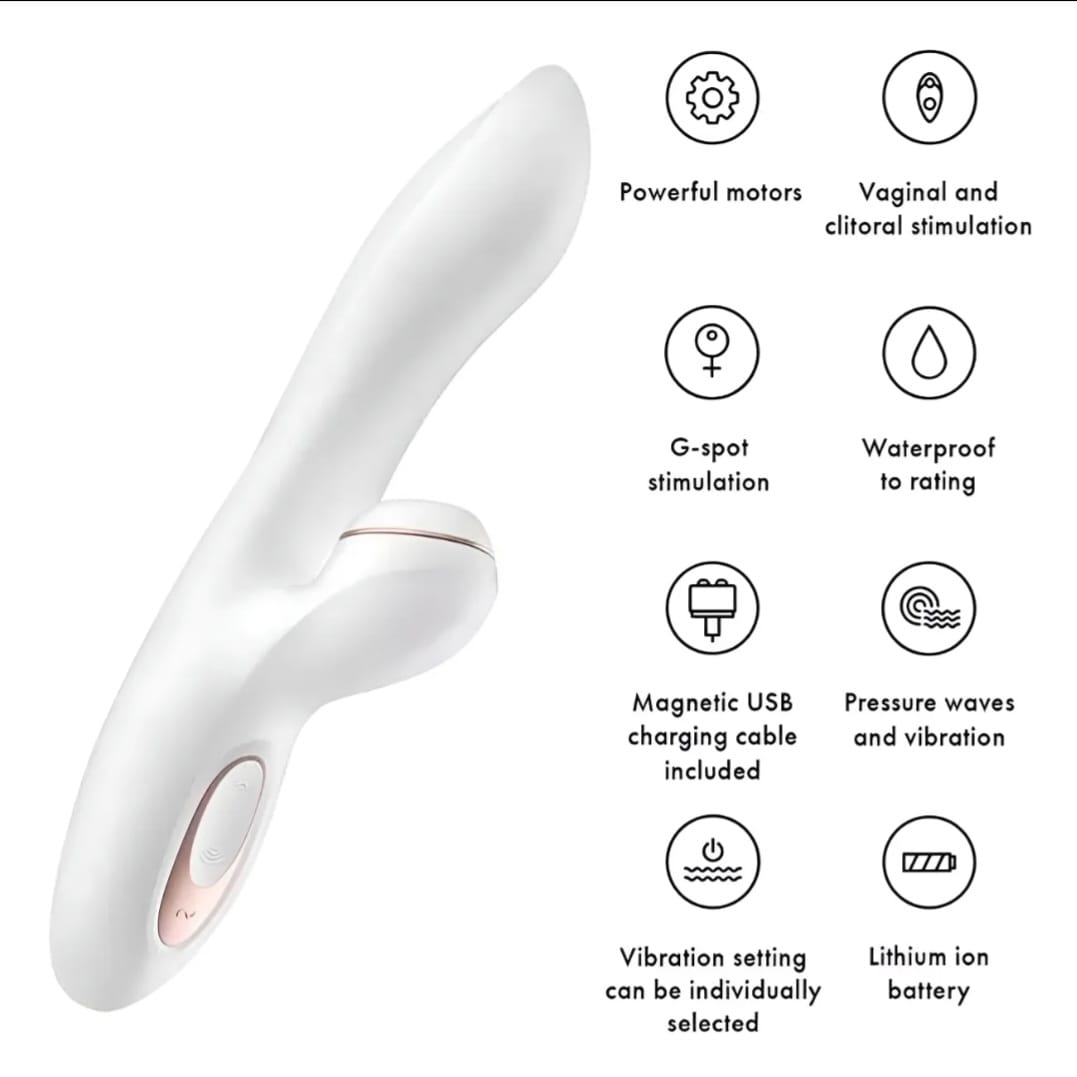 Vibrador Satisfyer Punto G Recargable Impermeable para clitoris y punto G