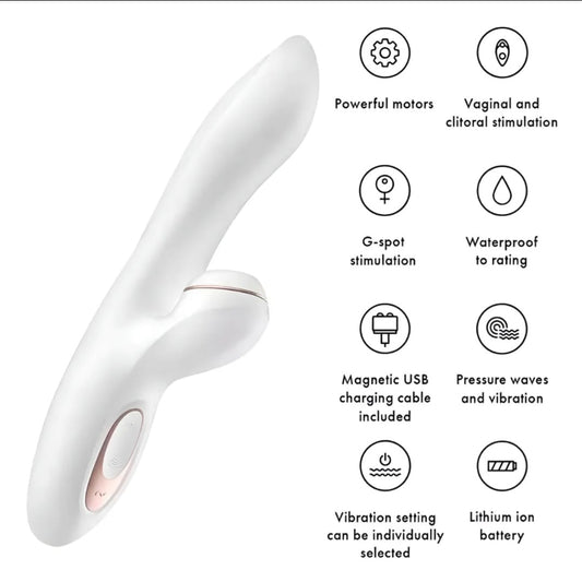 Vibrador Satisfyer Punto G Recargable Impermeable para clitoris y punto G