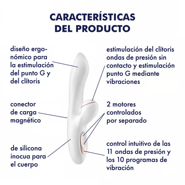 Vibrador Satisfyer Punto G Recargable Impermeable para clitoris y punto G