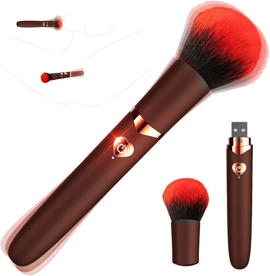 VIBRADOR DISCRETO BROCHA DE MAQUILLAJE USB