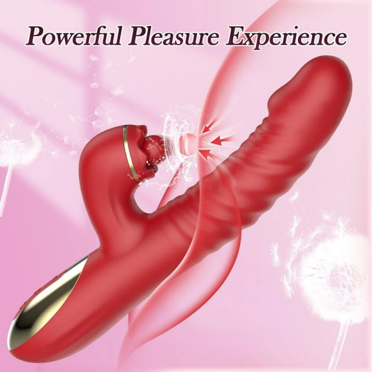 VIBRADOR EXTENSOR CON ESTIMULADOR DE CLITORIS USB