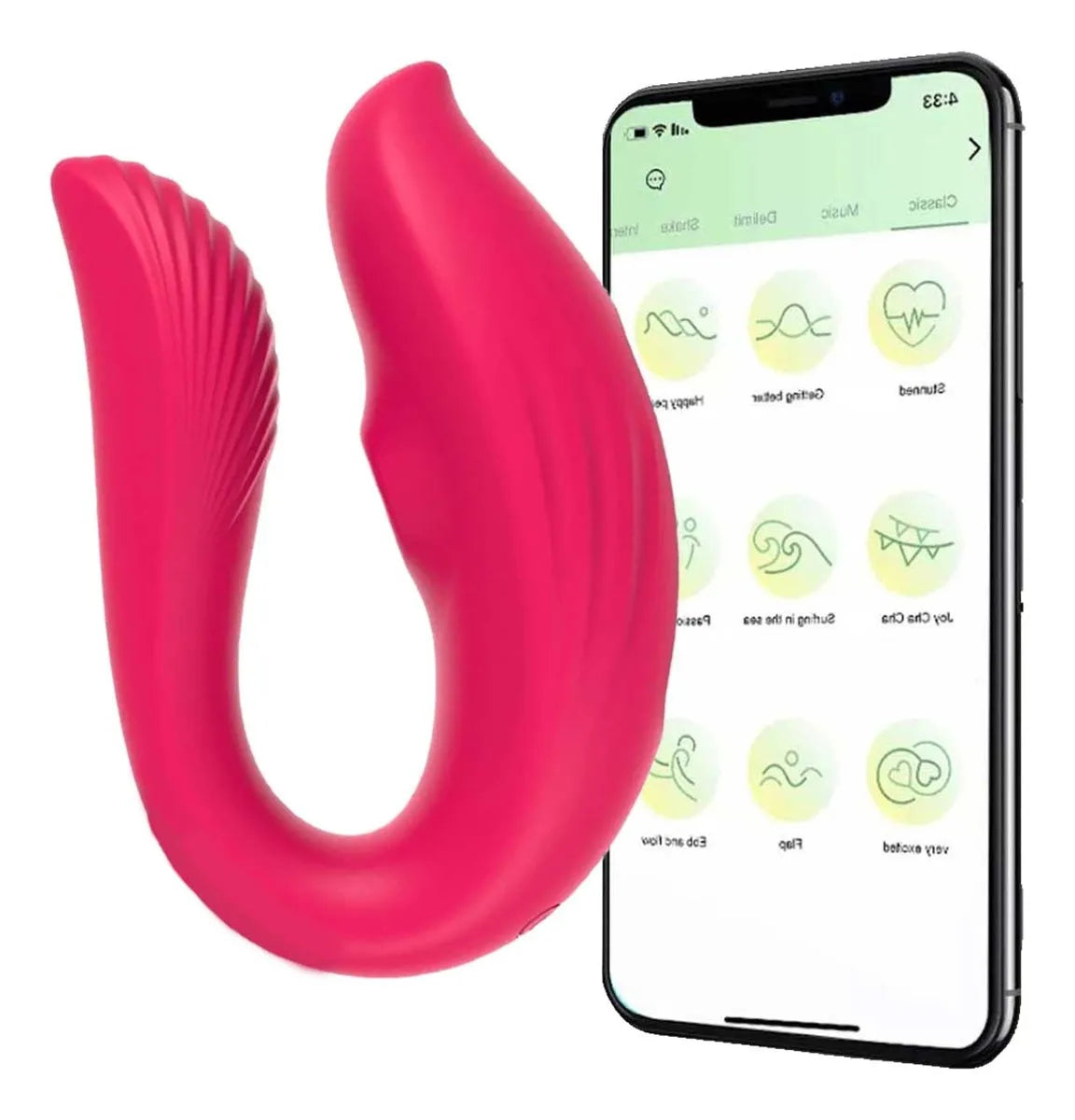 VIBRADOR SUCCIONADOR CONTROLADO POR CELULAR USB